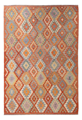 Tapis Kelim - Splash - 297 x 199 cm - multicolore