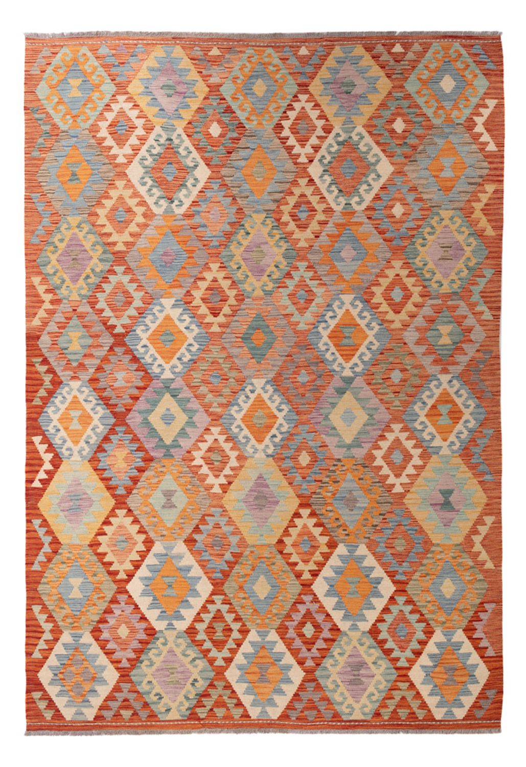 Tapis Kelim - Splash - 297 x 199 cm - multicolore