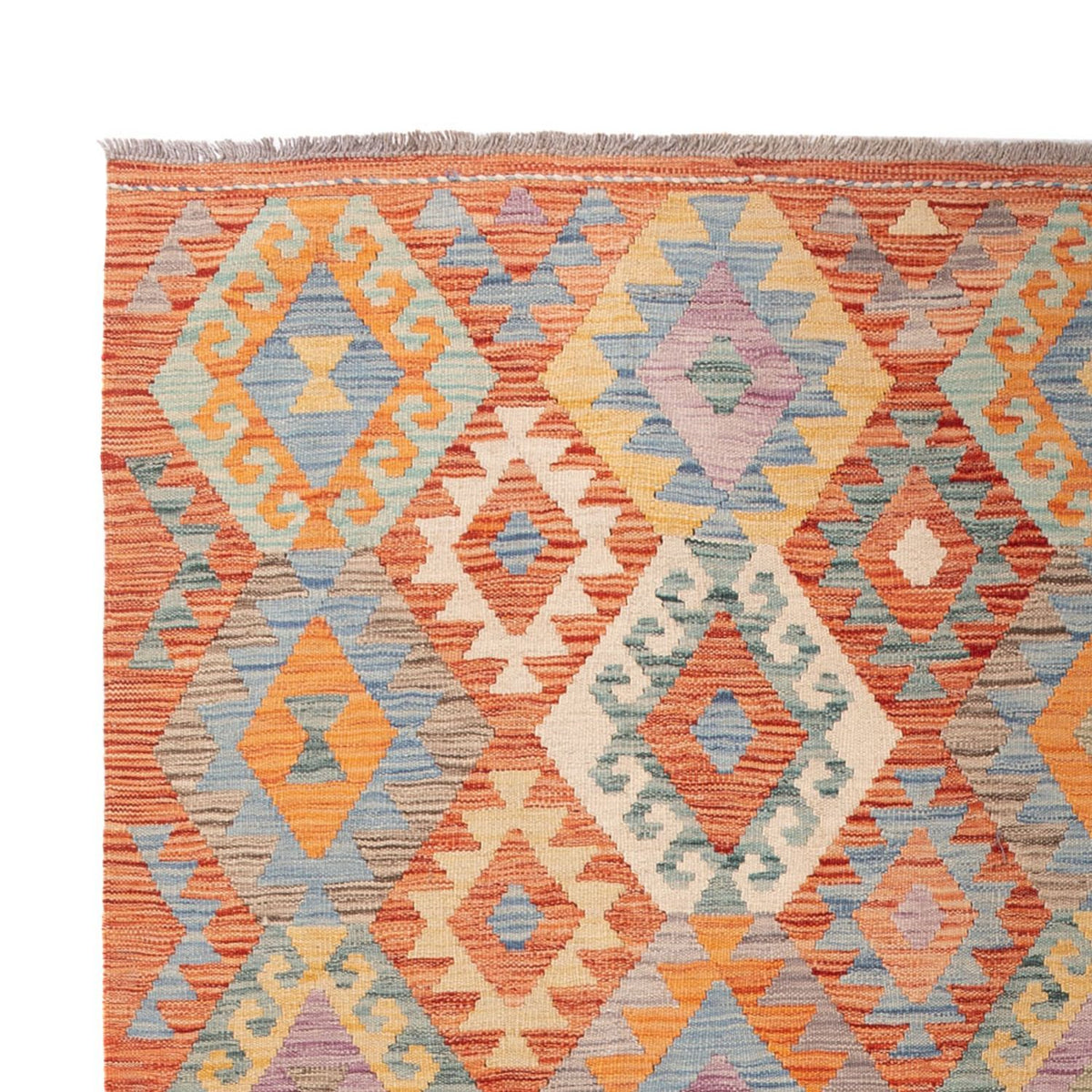 Tapis Kelim - Splash - 297 x 199 cm - multicolore