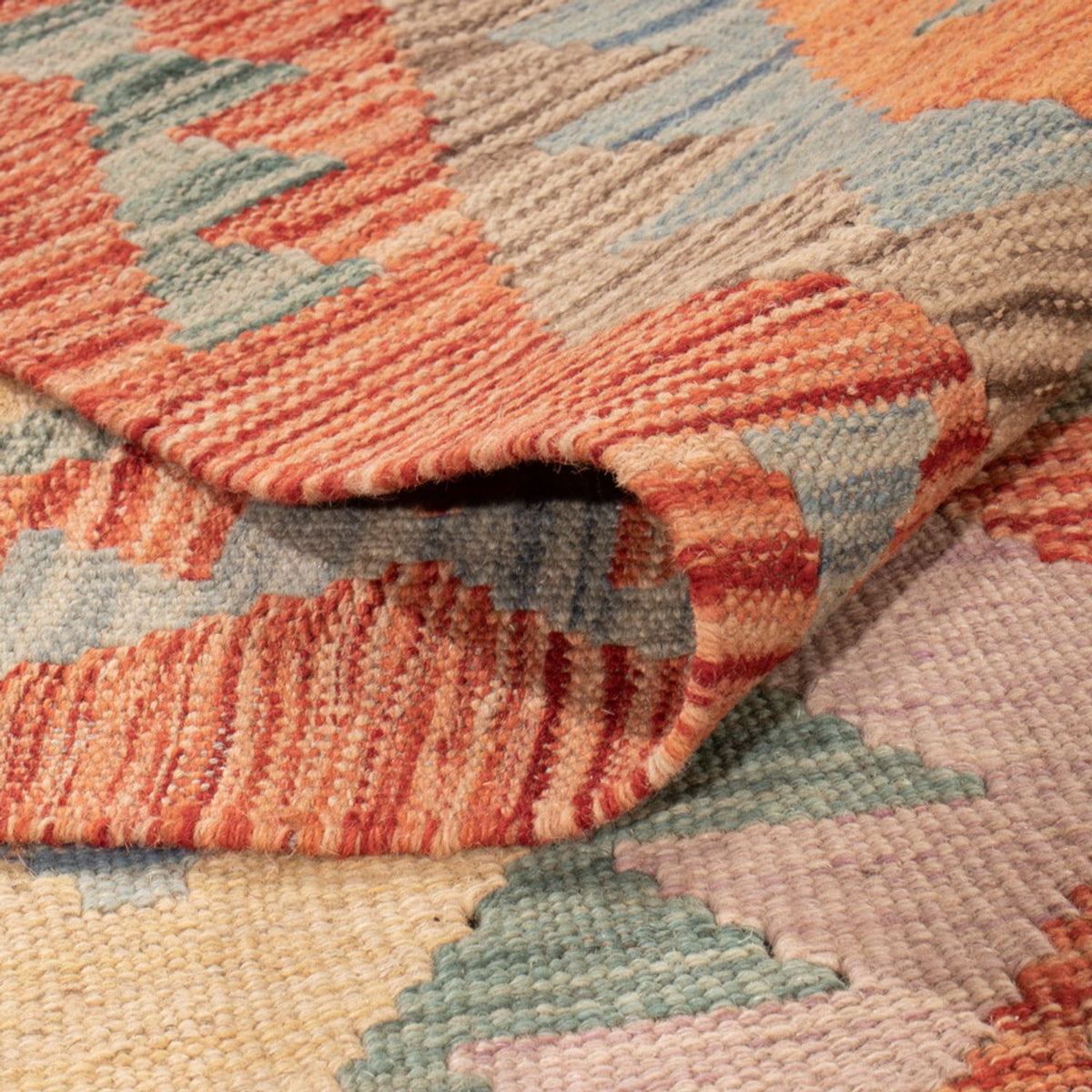 Tapis Kelim - Splash - 297 x 199 cm - multicolore