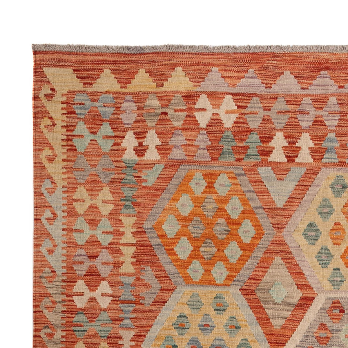 Tapis Kelim - Splash - 289 x 200 cm - multicolore