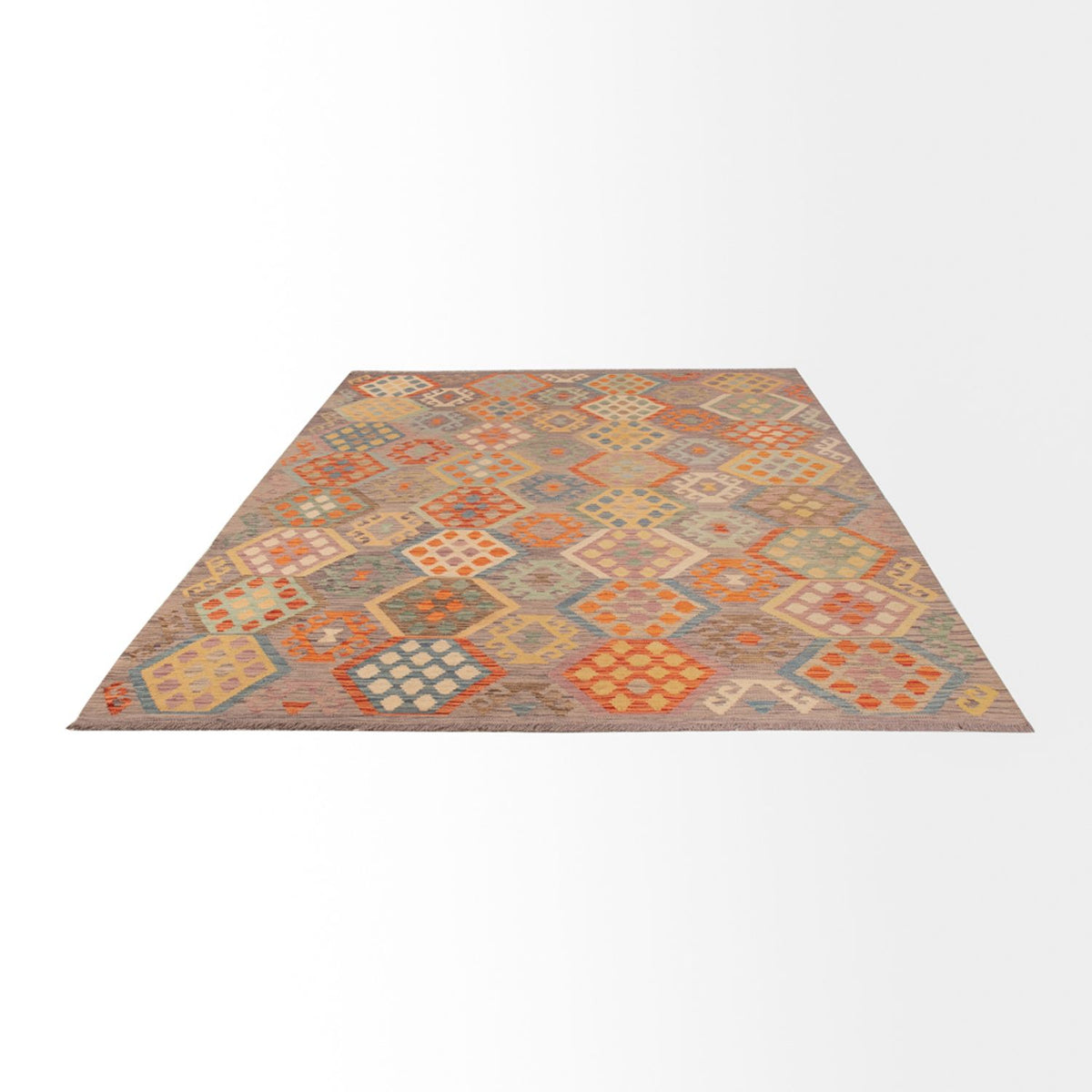 Tapis Kelim - Splash - 296 x 205 cm - multicolore