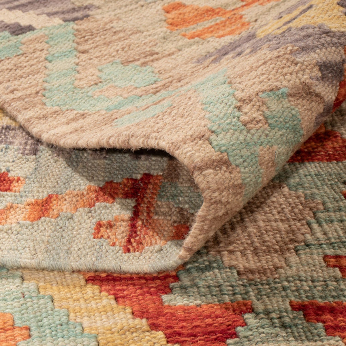 Tapis Kelim - Splash - 299 x 209 cm - multicolore