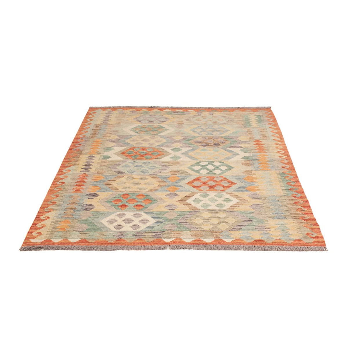 Tapis Kelim - Splash - 179 x 126 cm - multicolore