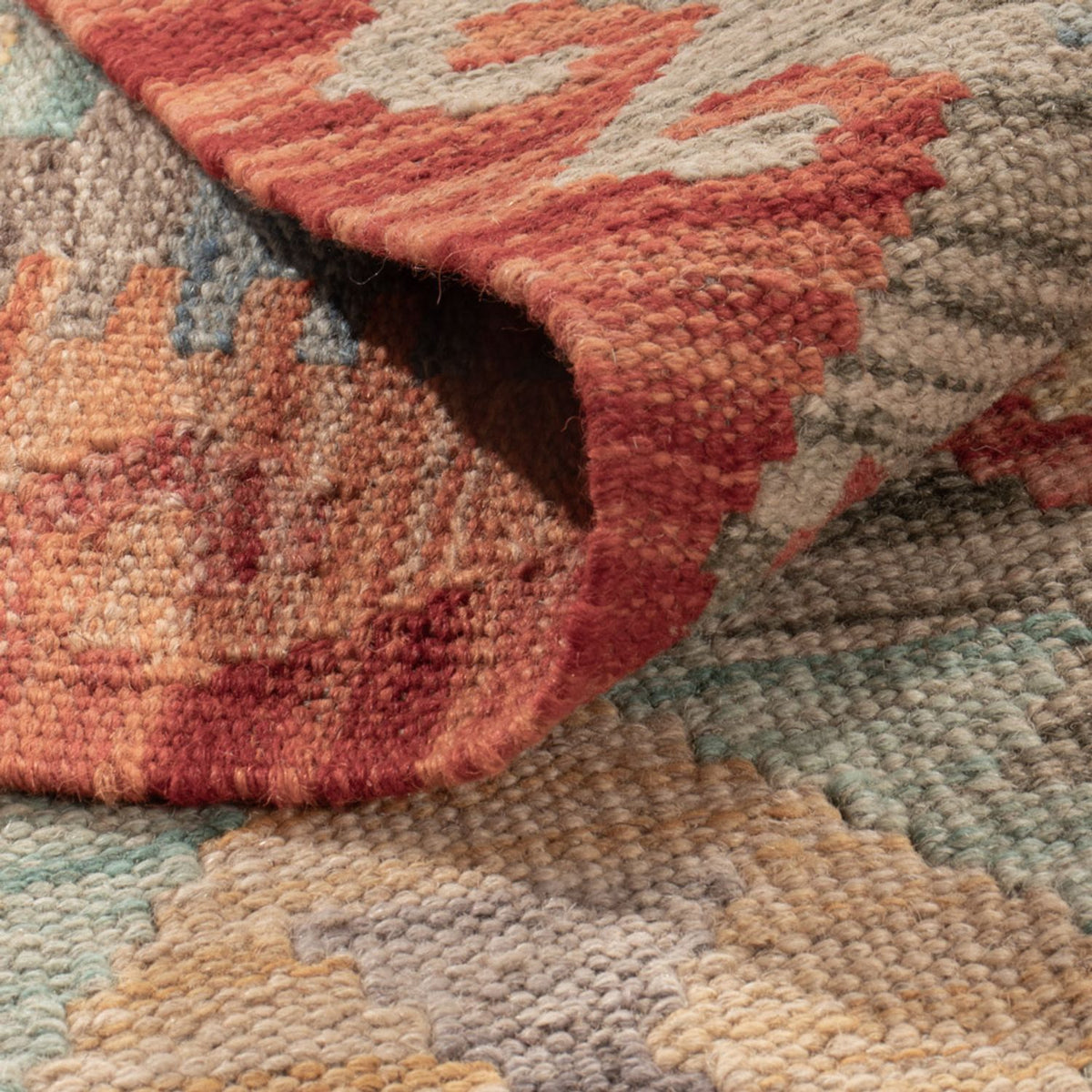 Tapis Kelim - Splash - 187 x 129 cm - multicolore