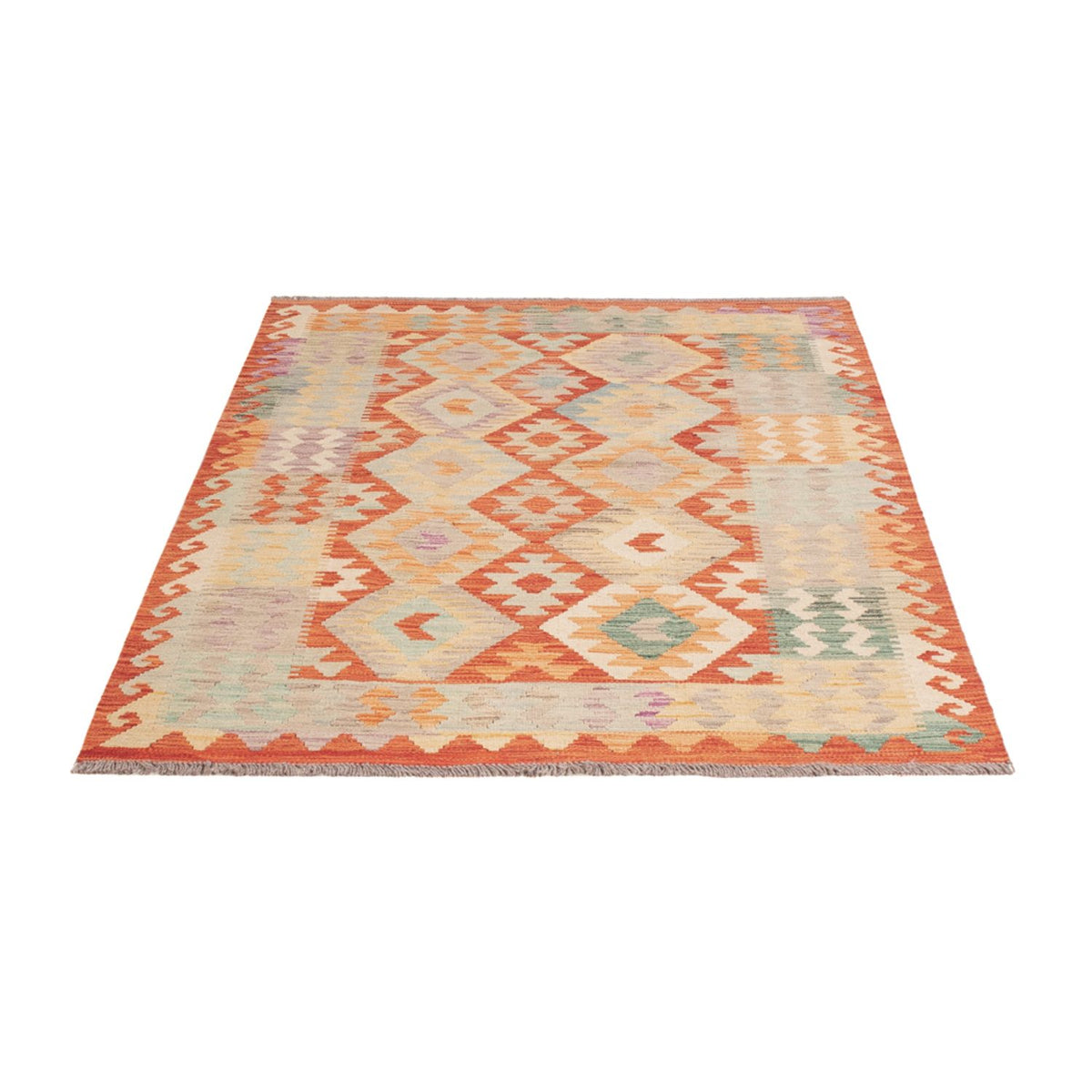 Tapis Kelim - Splash - 174 x 122 cm - multicolore