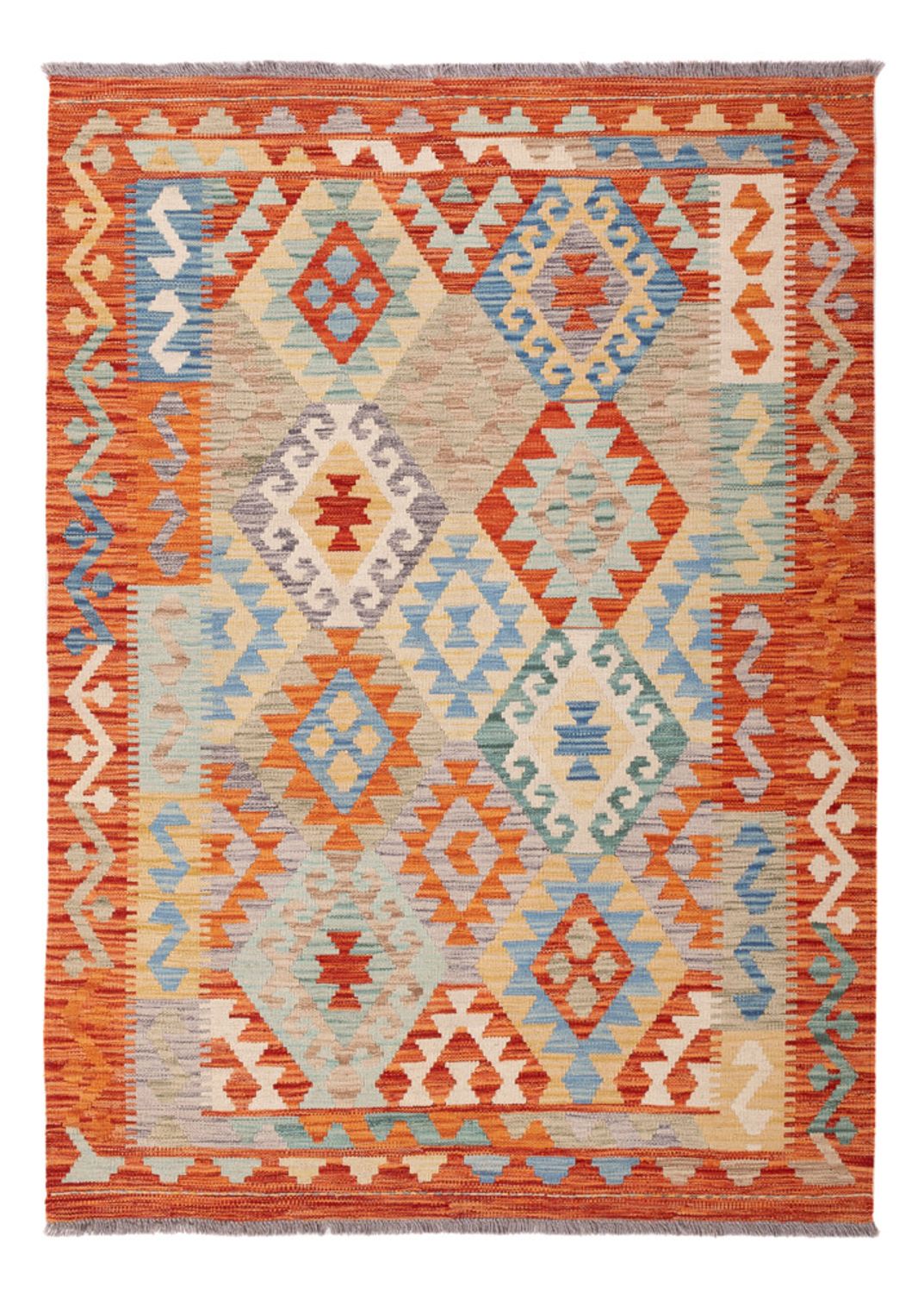 Tapis Kelim - Splash - 170 x 122 cm - multicolore