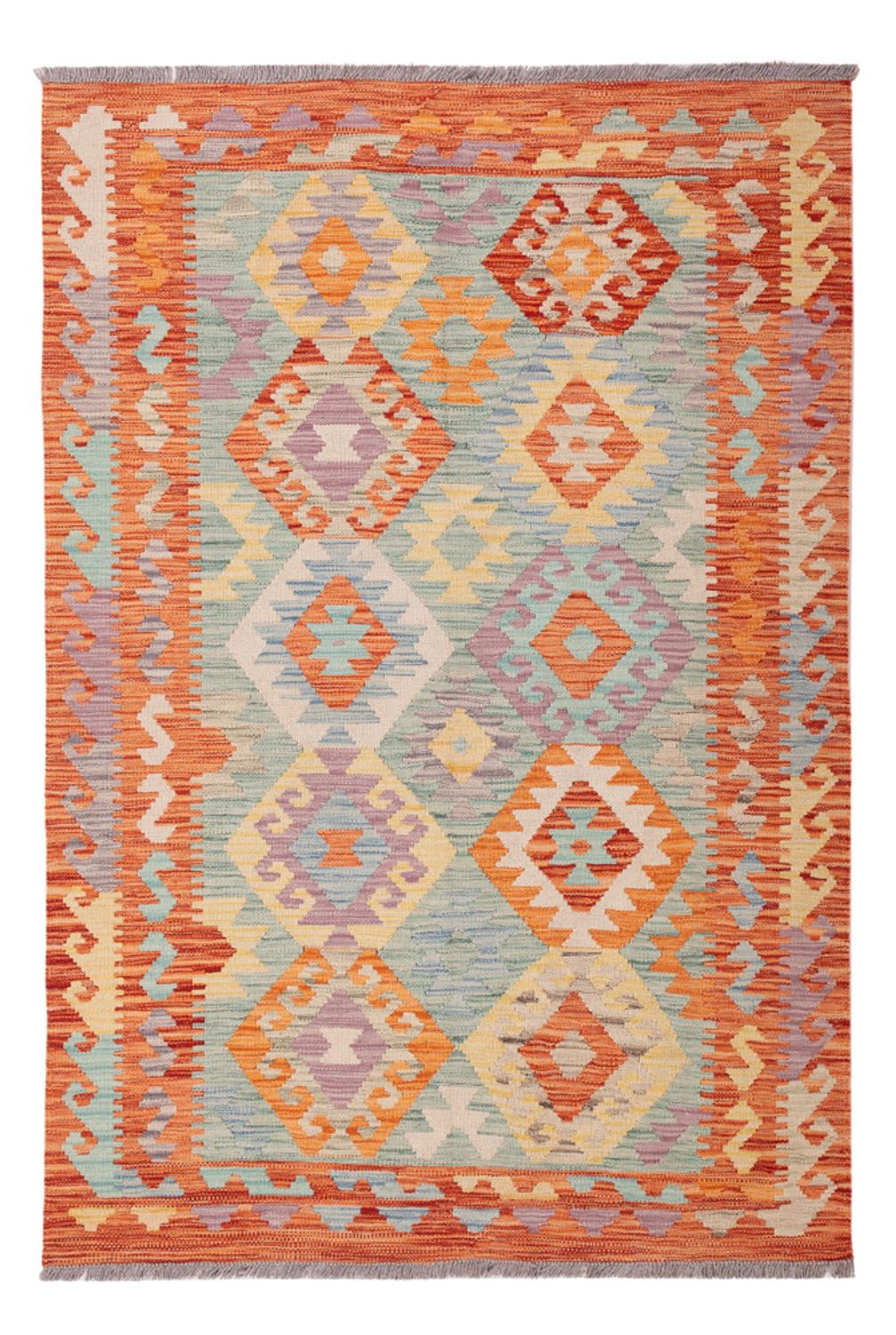 Tapis Kelim - Splash - 178 x 128 cm - multicolore