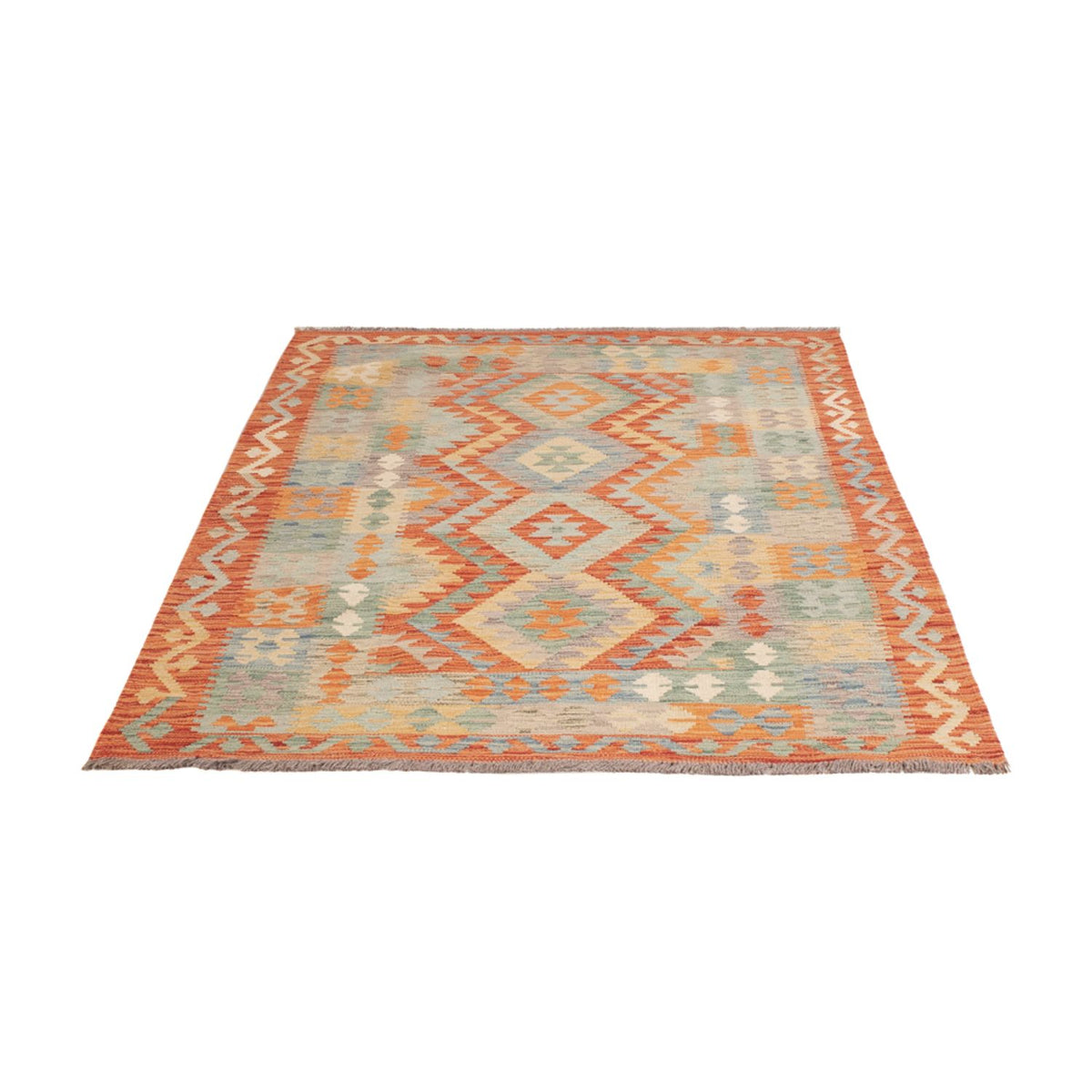 Tapis Kelim - Splash - 191 x 130 cm - multicolore