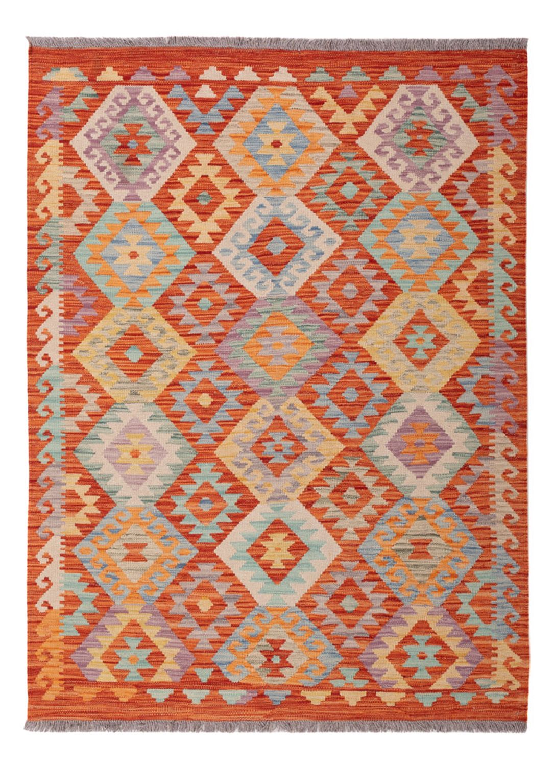 Tapis Kelim - Splash - 169 x 125 cm - multicolore