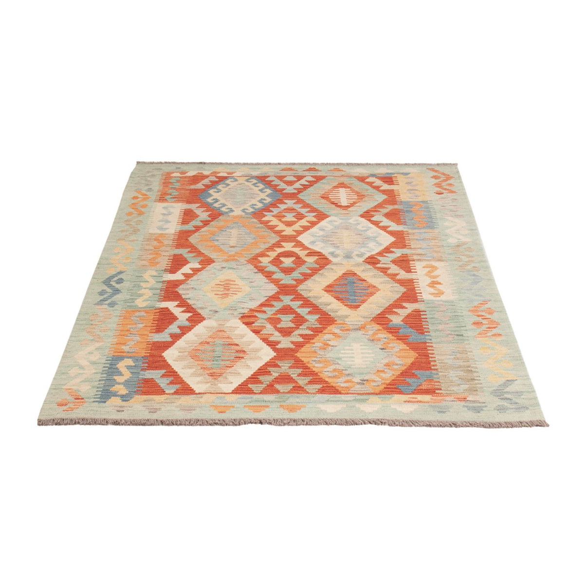 Tapis Kelim - Splash - 183 x 127 cm - multicolore