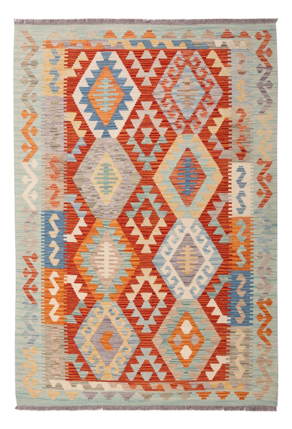 Tapis Kelim - Splash - 180 x 127 cm - multicolore