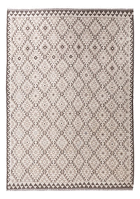 Tapis Kelim - Splash - 291 x 208 cm - gris clair