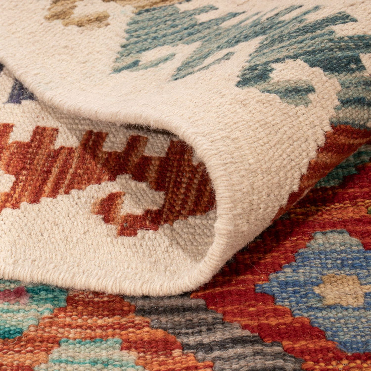 Tapis Kelim - Splash - 292 x 214 cm - multicolore