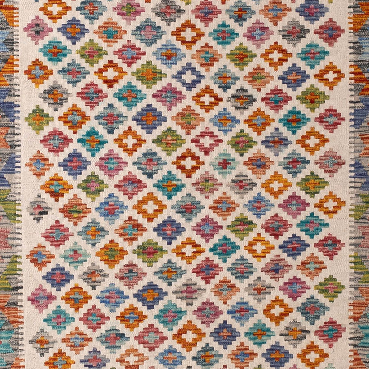 Tapis Kelim - Splash - 301 x 203 cm - multicolore