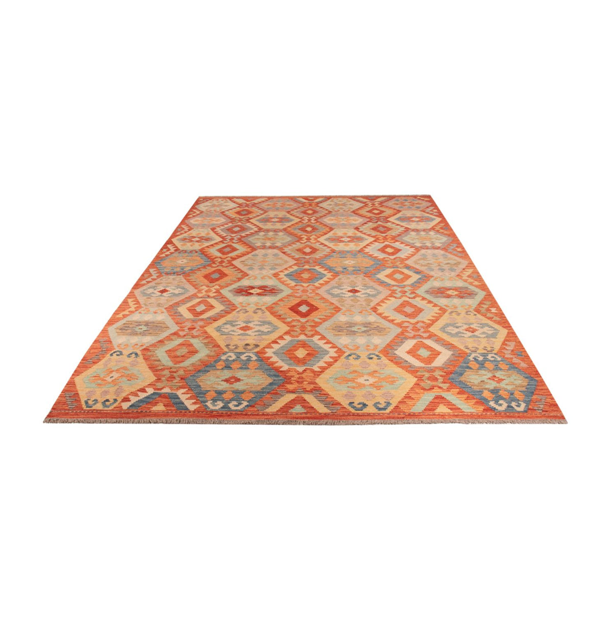 Tapis Kelim - Splash - 310 x 204 cm - multicolore