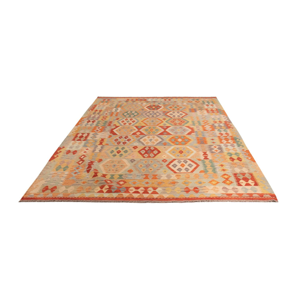 Tapis Kelim - Splash - 305 x 200 cm - multicolore