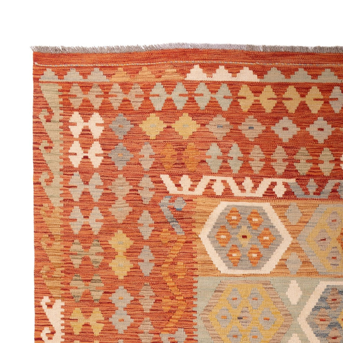 Tapis Kelim - Splash - 298 x 197 cm - multicolore