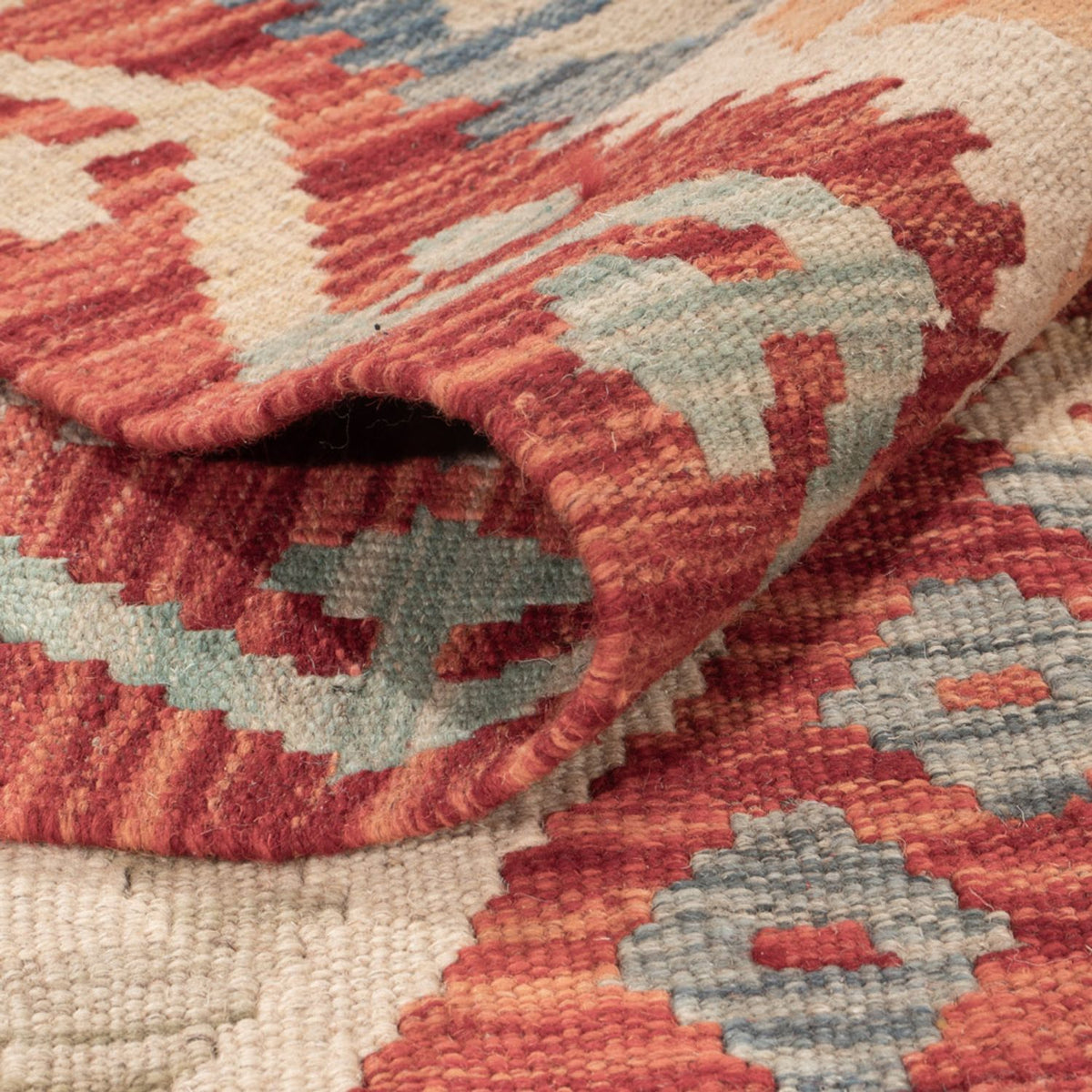 Tapis Kelim - Splash - 201 x 127 cm - multicolore