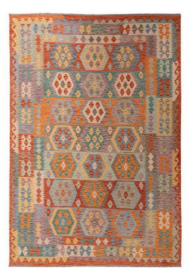 Tapis Kelim - Splash - 294 x 203 cm - multicolore