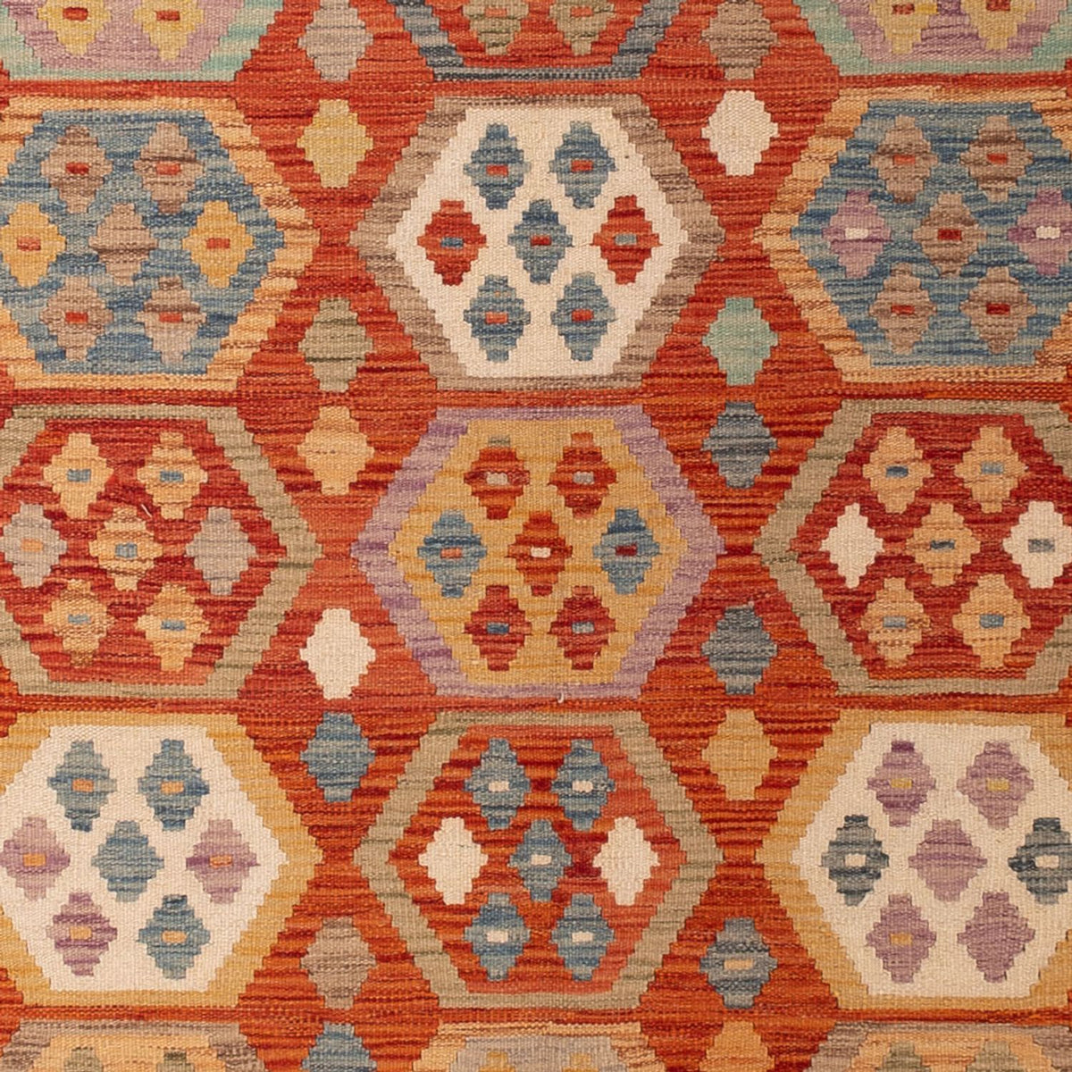 Tapis Kelim - Splash - 295 x 195 cm - multicolore