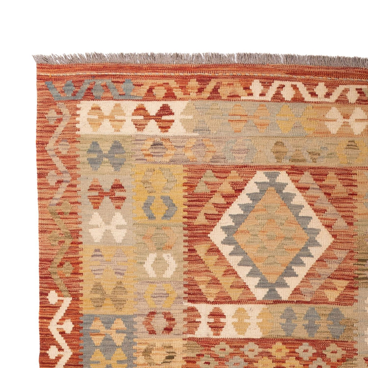 Tapis Kelim - Splash - 287 x 191 cm - multicolore