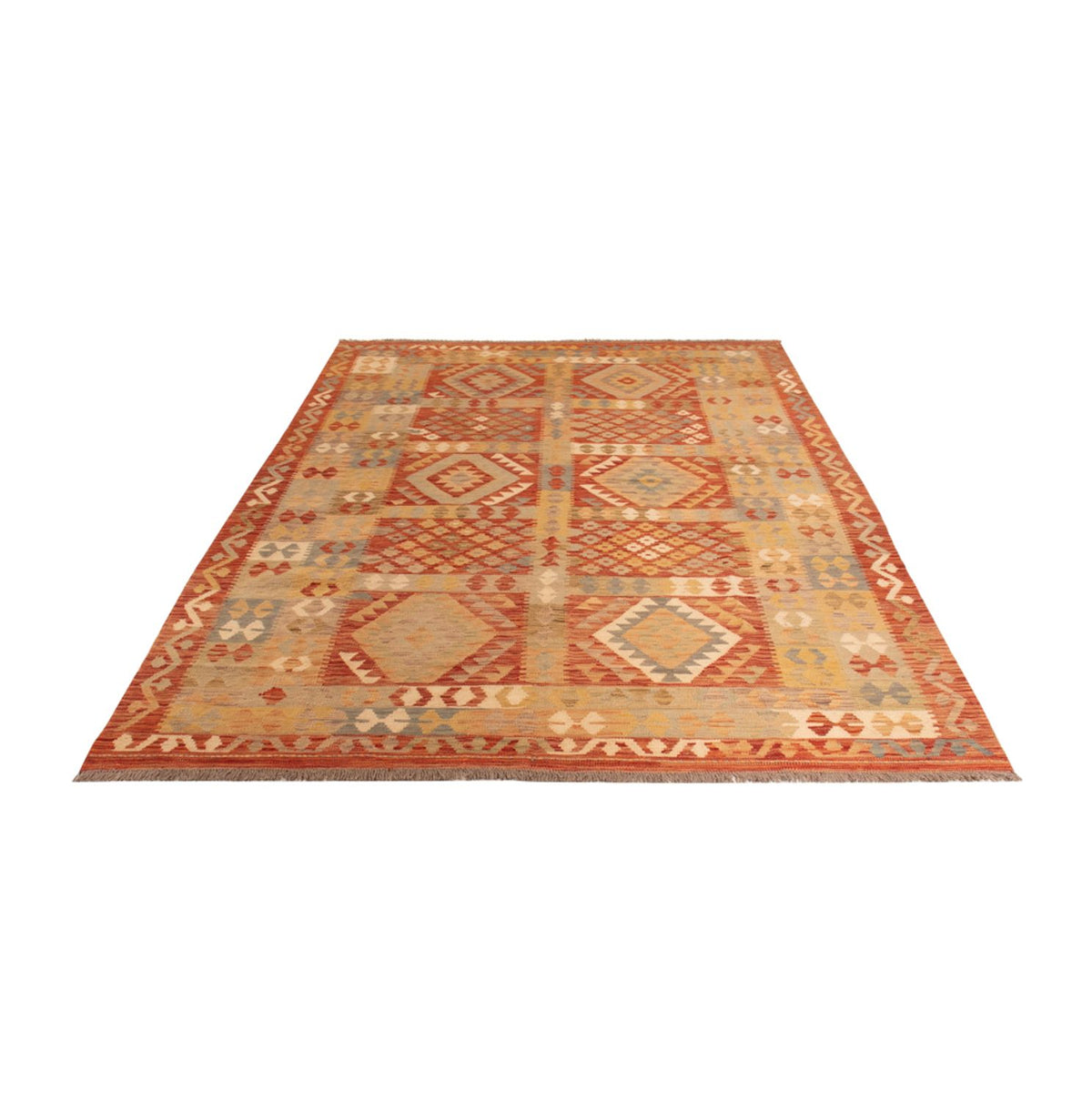 Tapis Kelim - Splash - 287 x 191 cm - multicolore