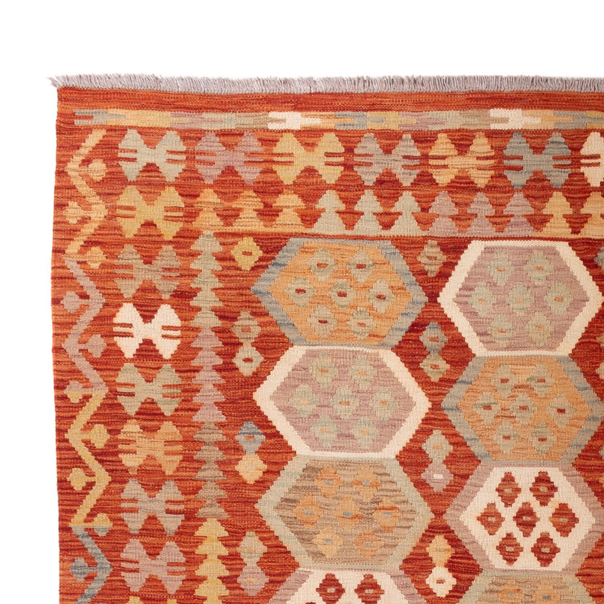 Tapis Kelim - Splash - 289 x 203 cm - multicolore