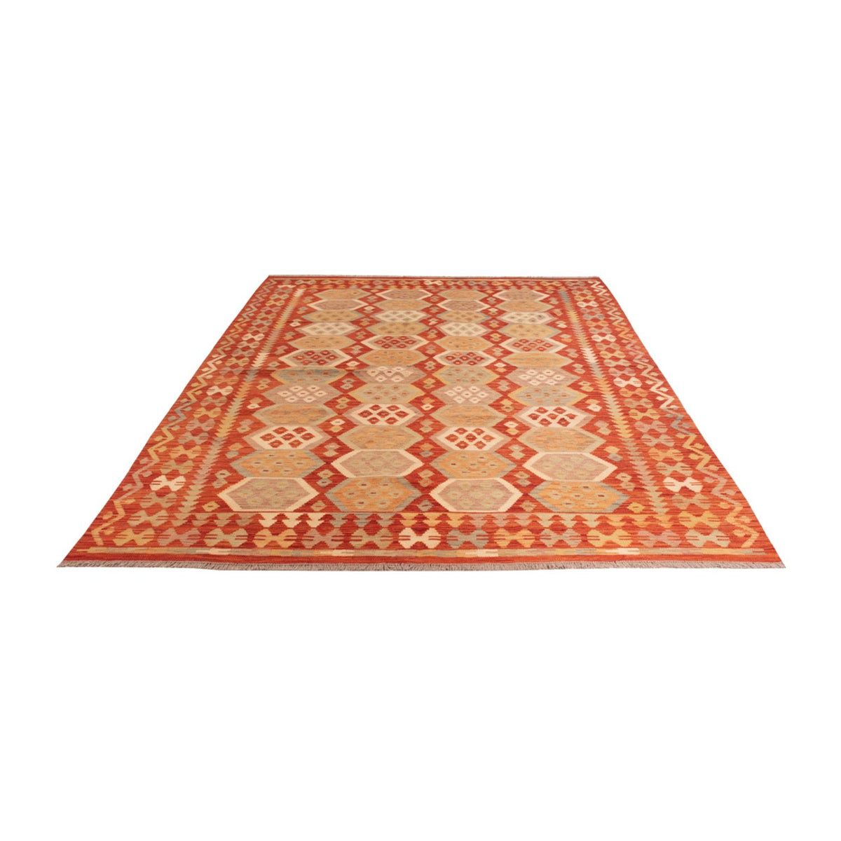 Tapis Kelim - Splash - 289 x 203 cm - multicolore
