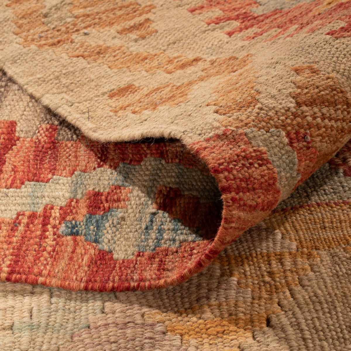 Tapis Kelim - Splash - 301 x 199 cm - multicolore