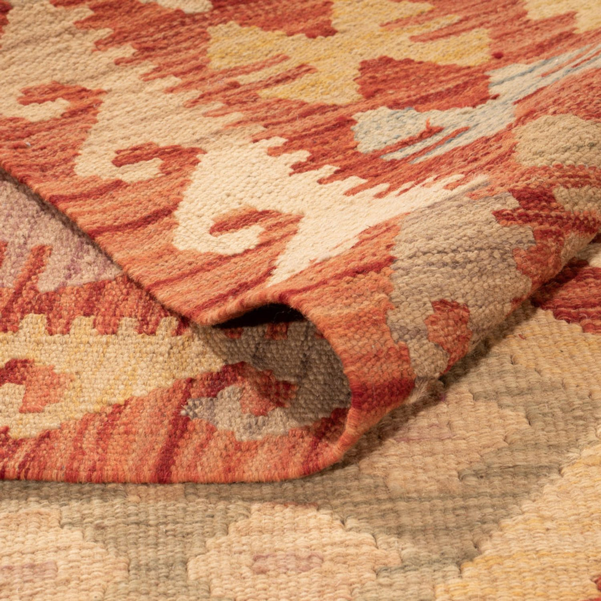 Tapis Kelim - Splash - 302 x 198 cm - multicolore