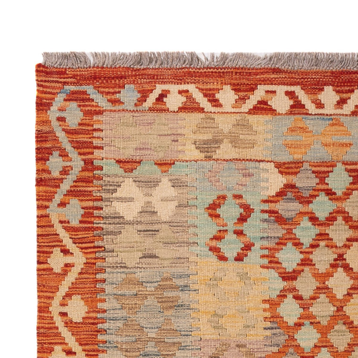 Tapis Kelim - Splash - 200 x 122 cm - multicolore