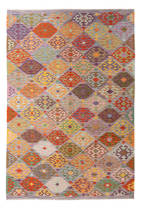 Tapis Kelim - Splash - 292 x 204 cm - multicolore
