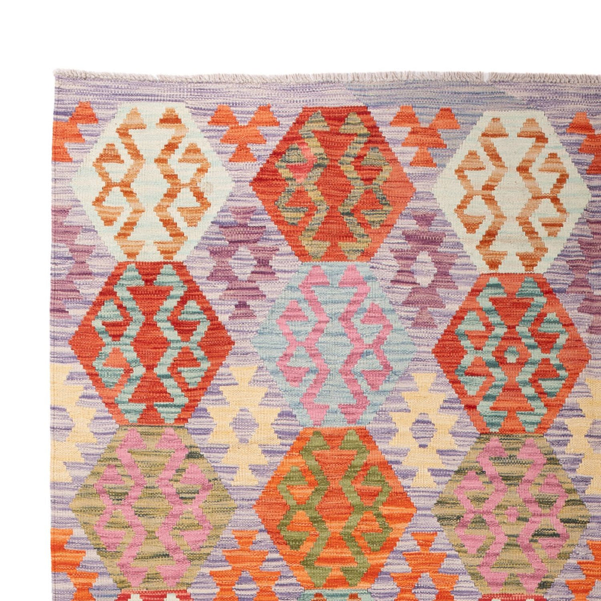 Tapis Kelim - Splash - 290 x 214 cm - multicolore