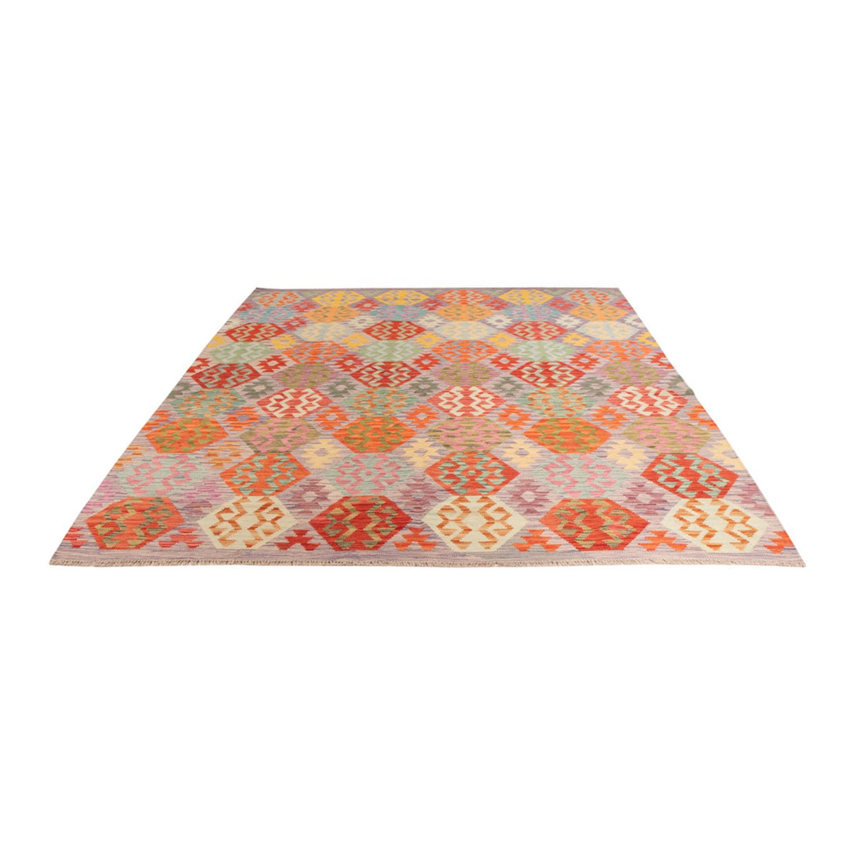 Tapis Kelim - Splash - 290 x 214 cm - multicolore