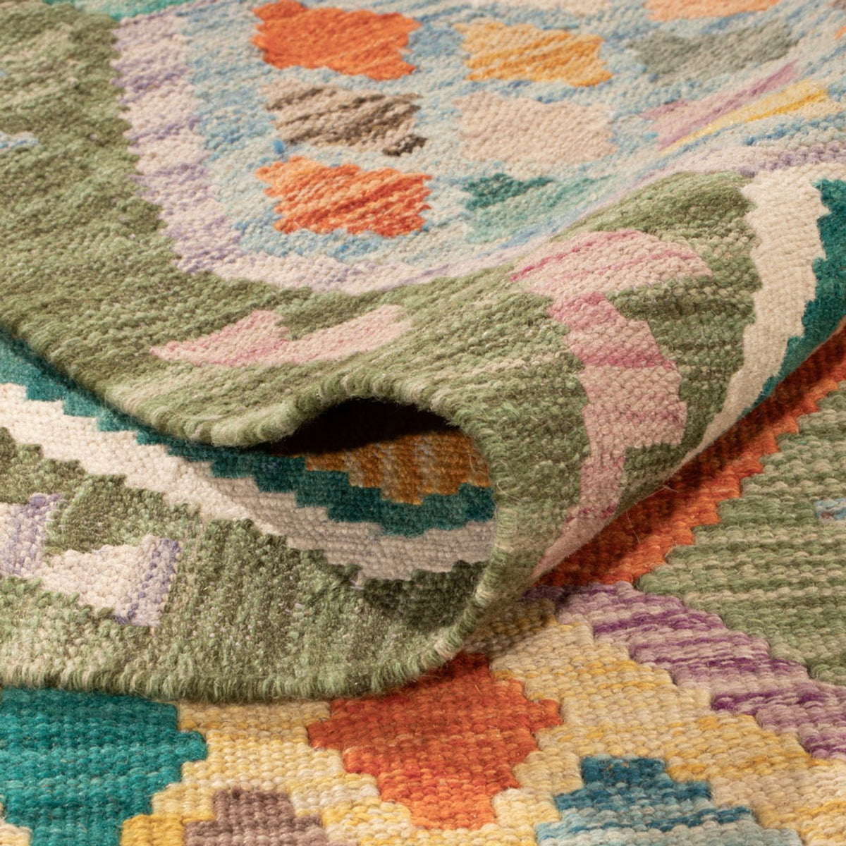 Tapis Kelim - Splash - 299 x 200 cm - multicolore