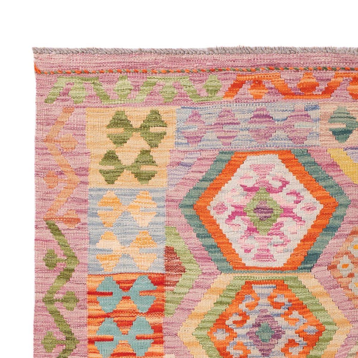 Tapis Kelim - Splash - 187 x 127 cm - multicolore