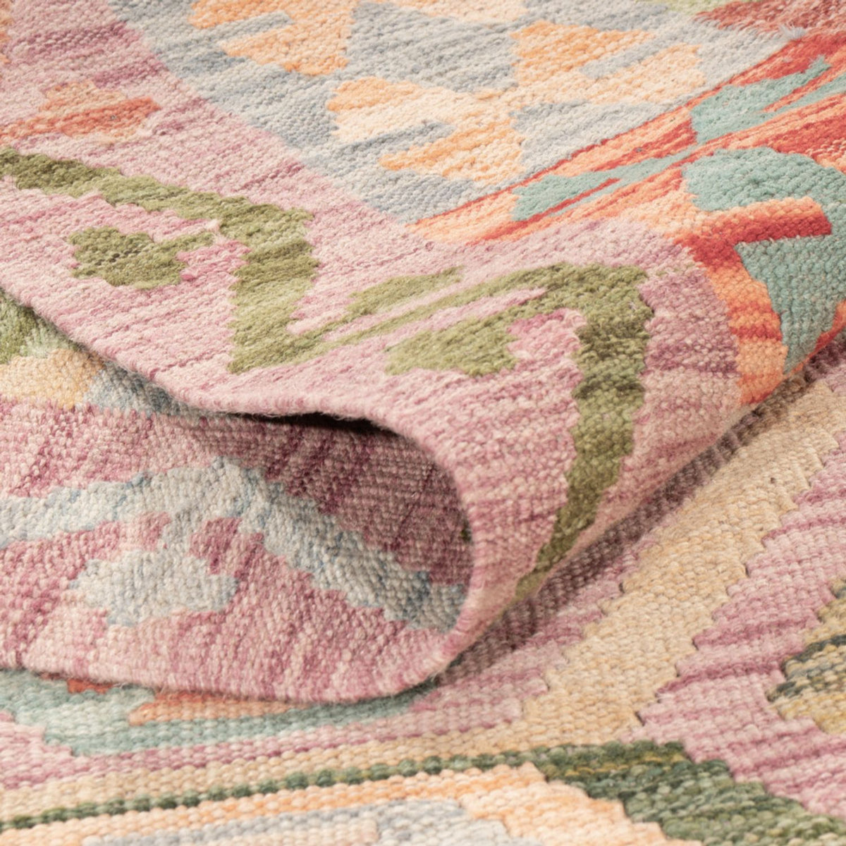 Tapis Kelim - Splash - 187 x 127 cm - multicolore