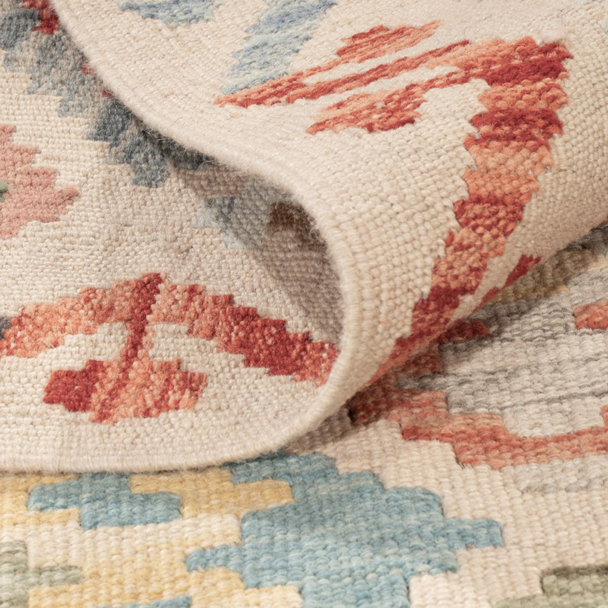 Tapis Kelim - Splash - 171 x 129 cm - multicolore