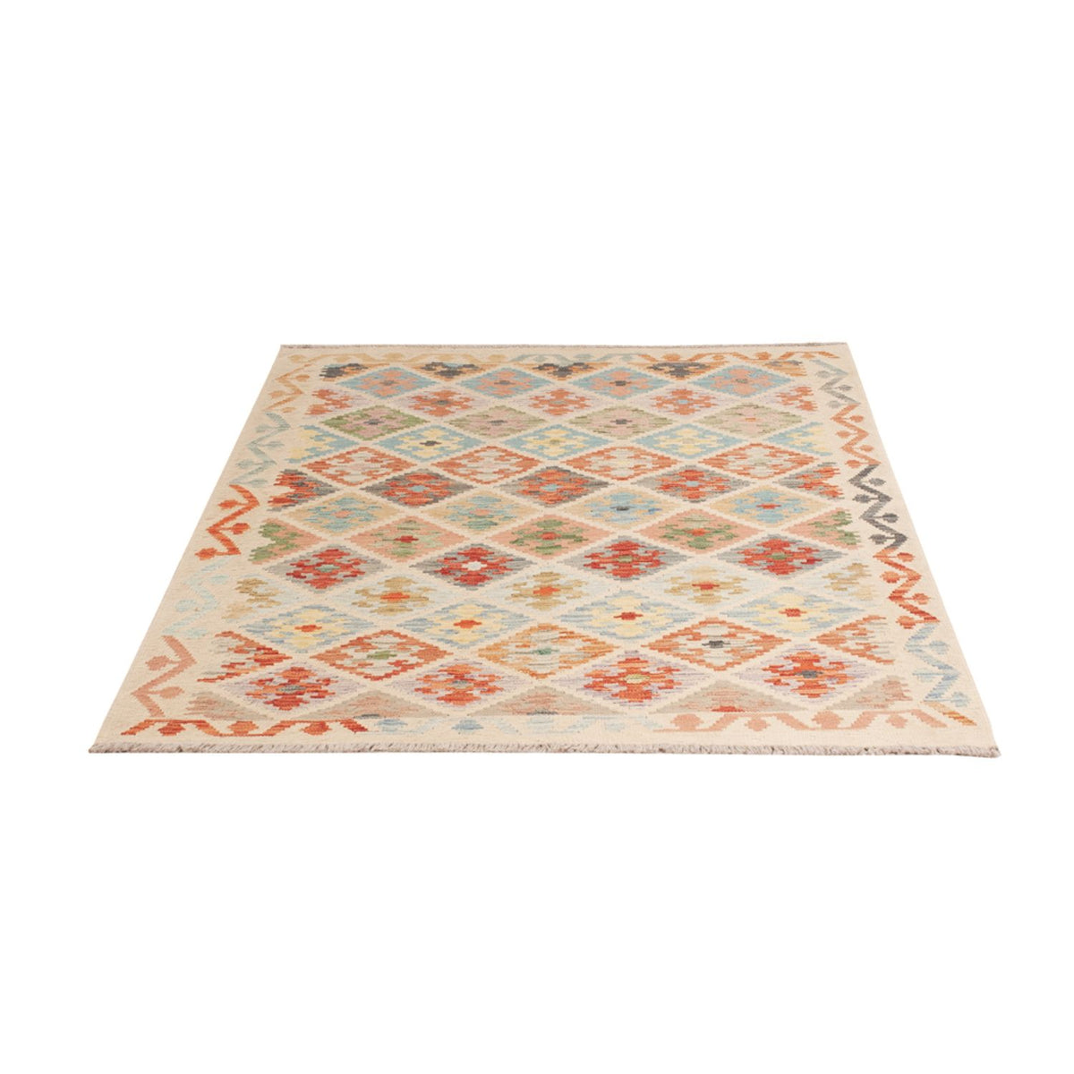 Tapis Kelim - Splash - 171 x 129 cm - multicolore