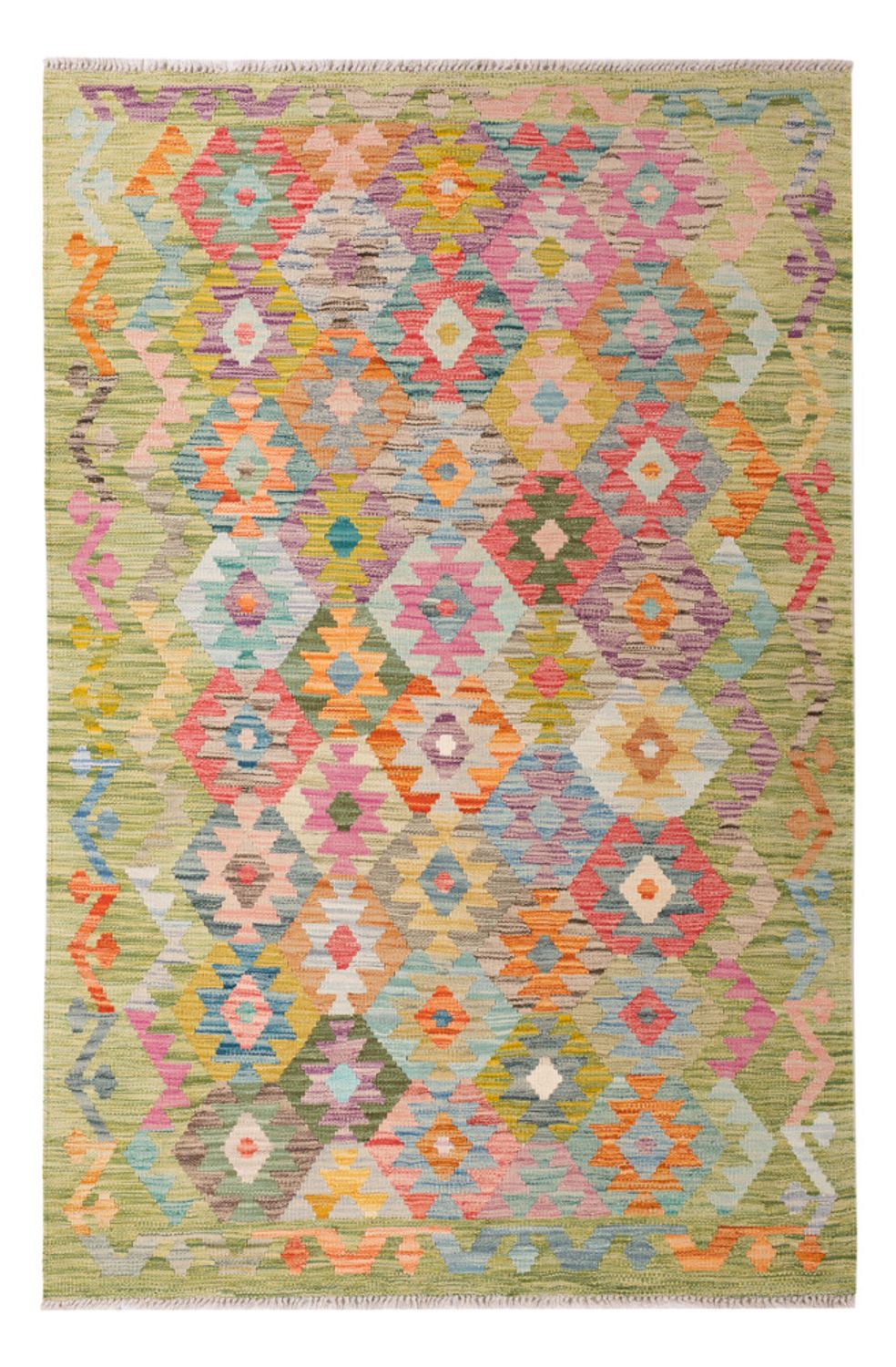 Tapis Kelim - Splash - 181 x 120 cm - multicolore