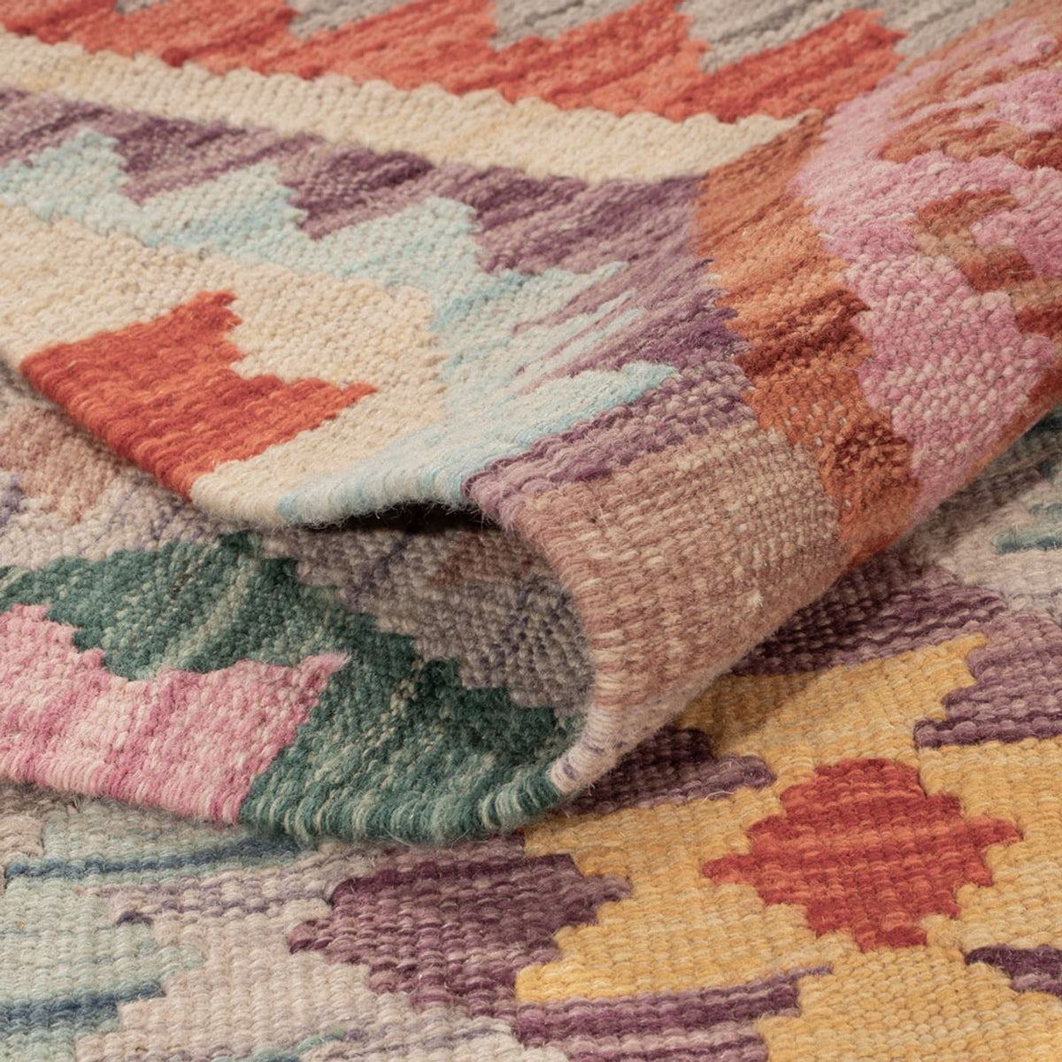 Tapis Kelim - Splash - 171 x 133 cm - multicolore