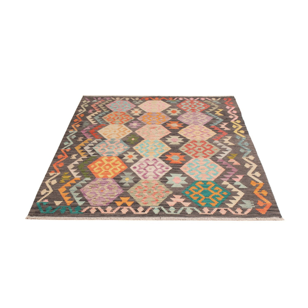 Tapis Kelim - Splash - 180 x 136 cm - multicolore