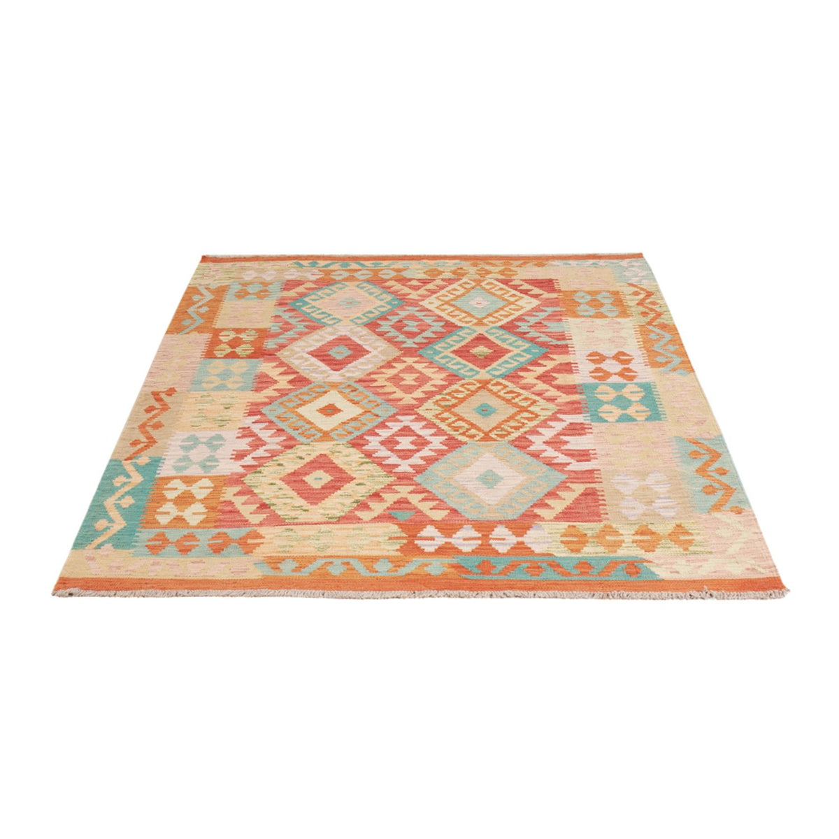 Tapis Kelim - Splash - 186 x 132 cm - multicolore