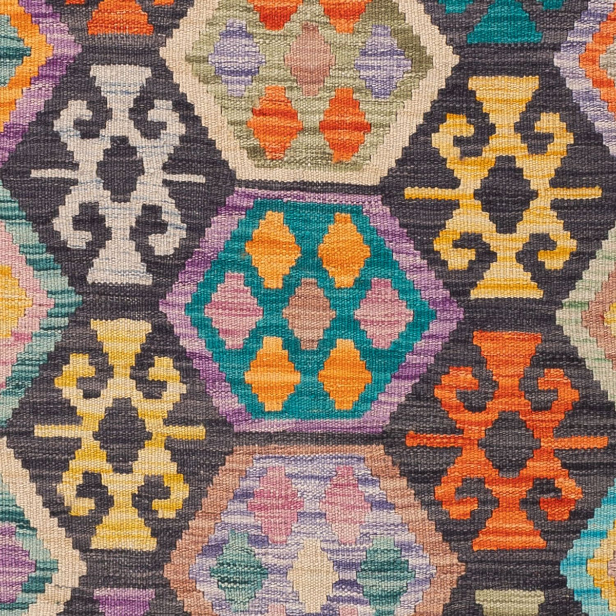 Tapis Kelim - Splash - 180 x 127 cm - multicolore