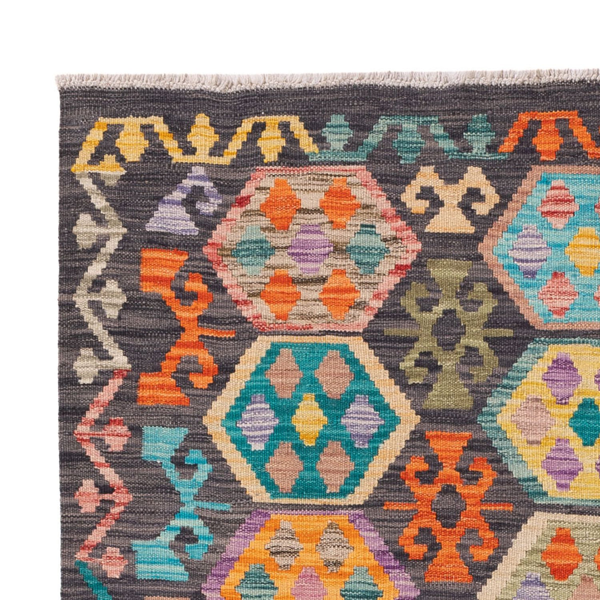 Tapis Kelim - Splash - 180 x 127 cm - multicolore