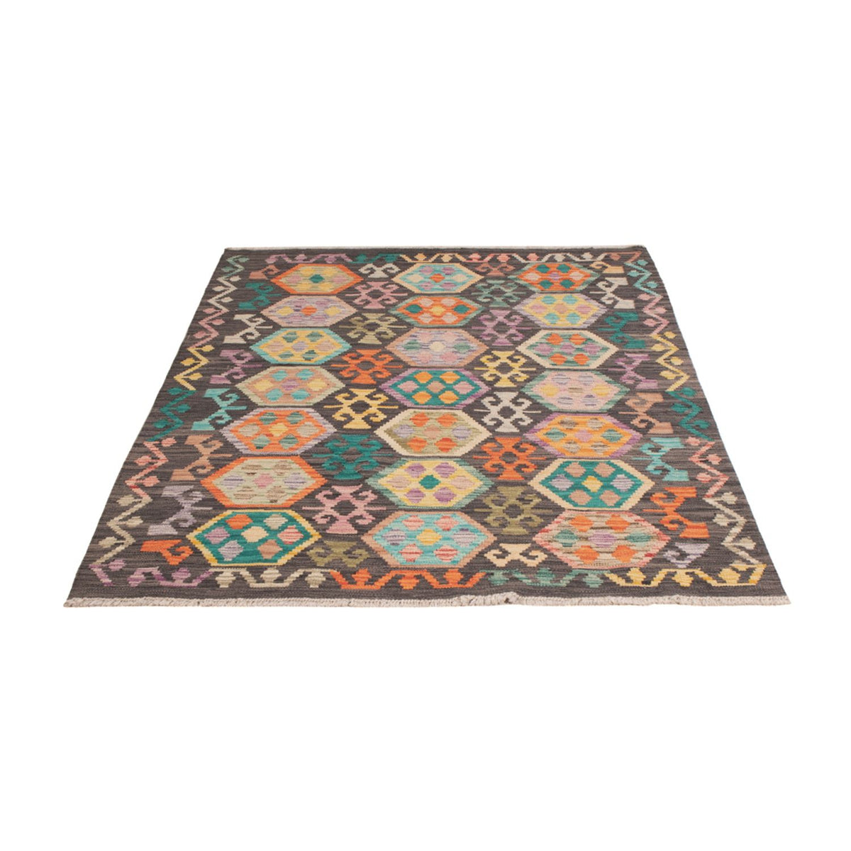 Tapis Kelim - Splash - 180 x 127 cm - multicolore