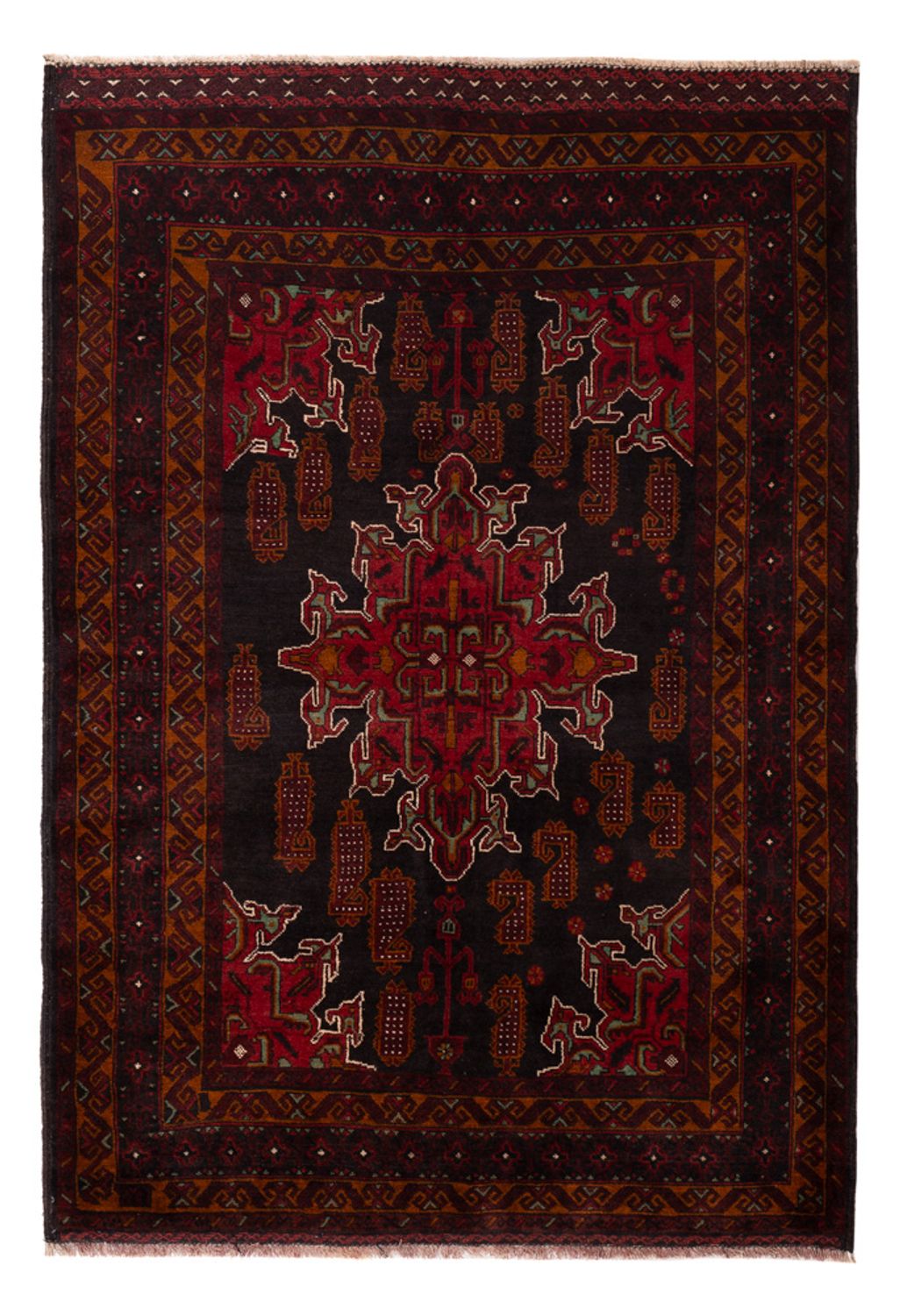 Tapis Belutsch - 181 x 126 cm - rouge foncé