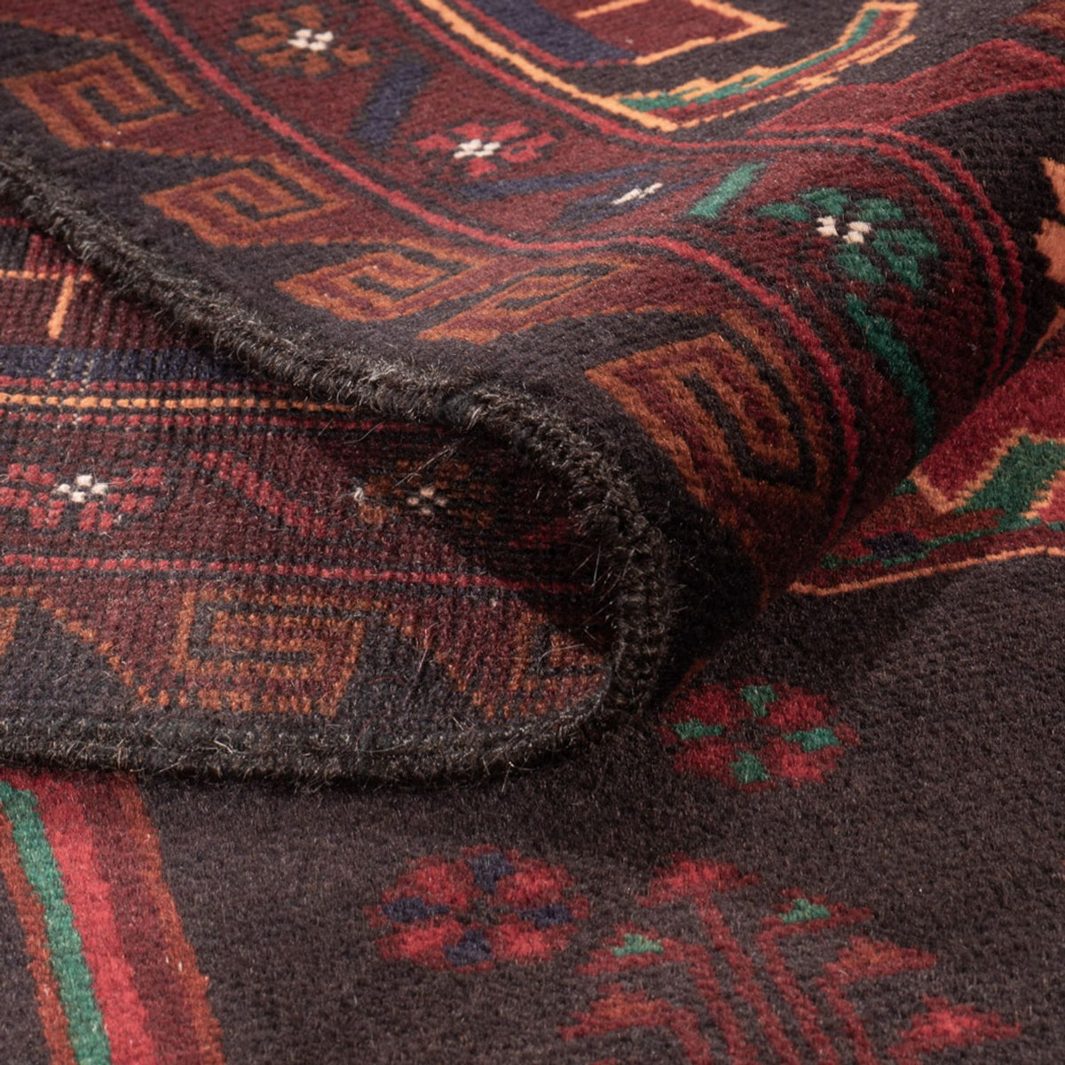 Tapis Belutsch - 207 x 127 cm - rouge foncé