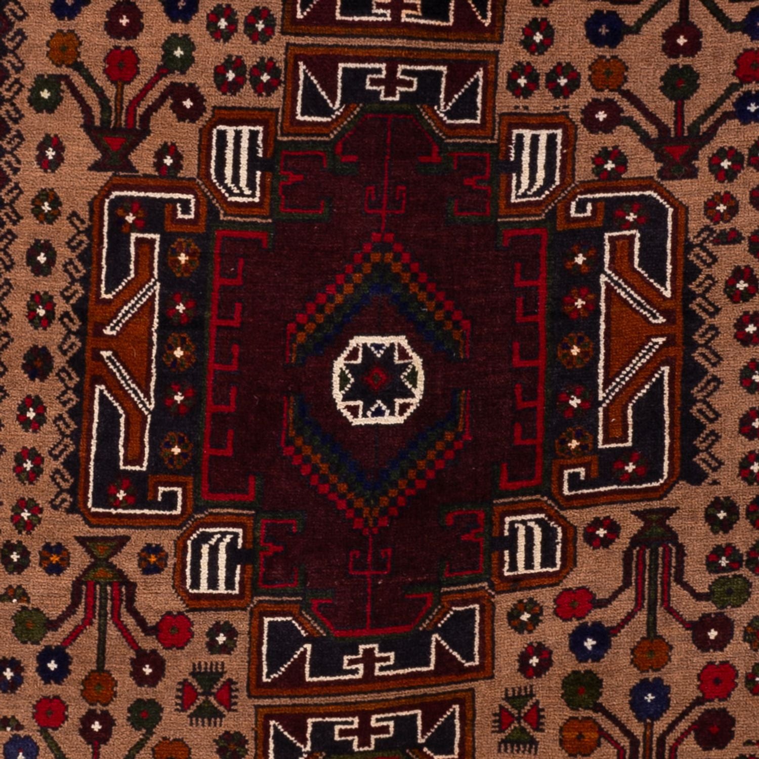 Tapis de couloir Tapis Belutsch - 209 x 107 cm - rouille